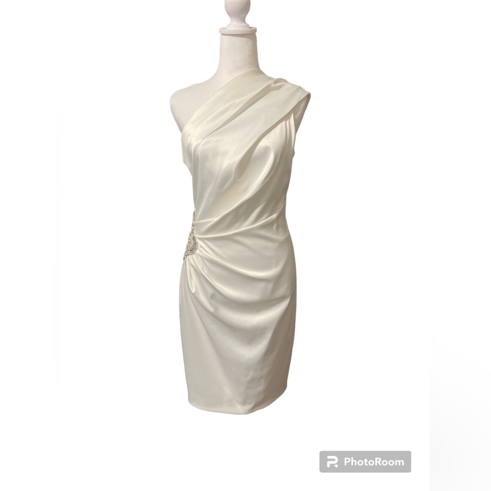 Eliza J White satin sheath dress.  Size 6